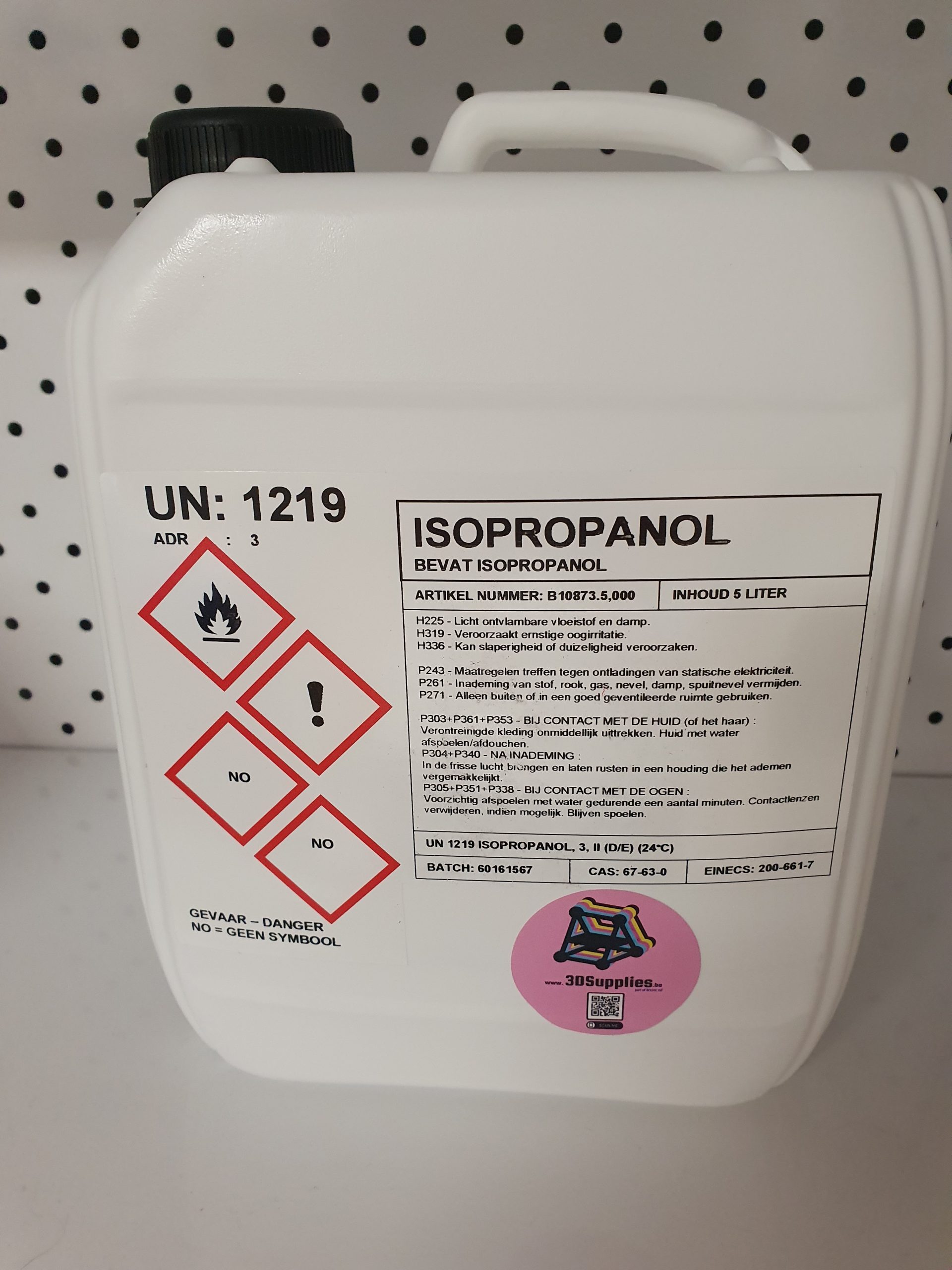 Isopropanol 99% (Isopropyl alcohol - IPA) 5L solvant pour résine 